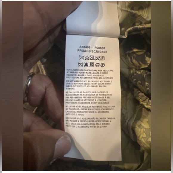 Versace Signature-Prints Patchwork Wrinkle-detail Mini Shirt-dress SZ 44EU/8US - Picture 7 of 16